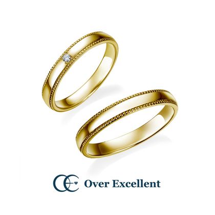 【Over Excellent(オーバーエクセレント)】【Flower Shower -フラワーシャワー-】サイドに施されたミルグレインエッジがシンプルなシルエットにモダンでクラシカルな表情をプラス。