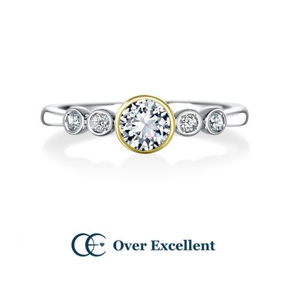 【Over Excellent(オーバーエクセレント)】【Water drop ウォータードロップ -輝く雫-】永遠を表す意味を持つ円模様。普遍的ながらどこか個性が光るリング。
