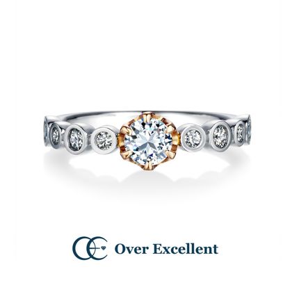 【Over Excellent(オーバーエクセレント)】【Water dots ウォータードット-幸せの水玉模様-】実りを表すラッキーモチーフであるドット模様。願いが叶う力を持つモチーフにふたりをずっと続く幸せを込めて。