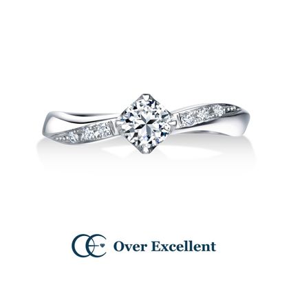 【Over Excellent(オーバーエクセレント)】【Star of bethlehem　スターオブベツレヘム　-流れ星-】真っすぐ向き合うふたりを導き輝く流れ星をイメージした優美な曲線。