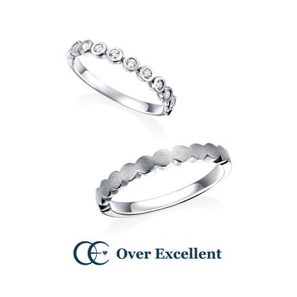 【Over Excellent(オーバーエクセレント)】【Water Drop ウォータードロップ -輝く雫-】永遠を表す意味を持つ円模様。普遍的ながらどこか個性が光るリング。