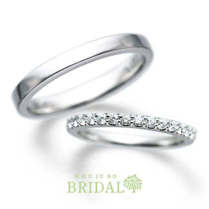 【宝寿堂(ほうじゅどう)】☆新作☆【宝寿堂】シンプルでスタイリッシュなフォルム＆ちょうどいい華やかさのハーフエタニティ《KM112/HD3034》