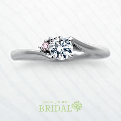 【宝寿堂(ほうじゅどう)】【宝寿堂】傍らにそっと添えたピンクダイヤが可愛さＵＰ《HD2082p》