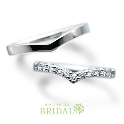 【宝寿堂(ほうじゅどう)】【宝寿堂】スタイリッシュなV字ハーフエタニティ《HD2879/HM2835》