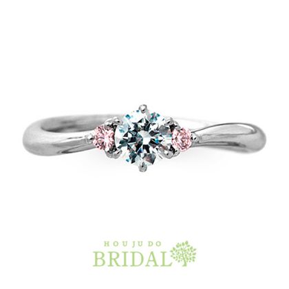 【宝寿堂(ほうじゅどう)】【宝寿堂】両サイドに煌めくピンクダイヤメレがとてもキュート《HD2111》