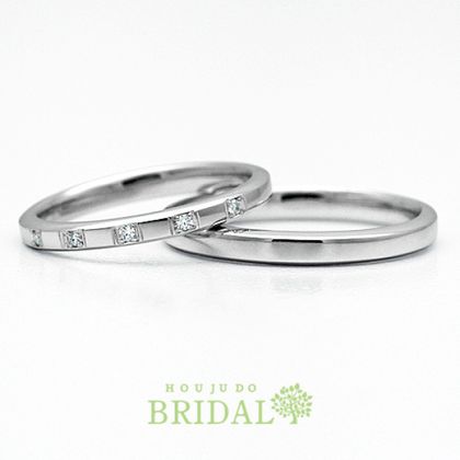 【宝寿堂(ほうじゅどう)】【宝寿堂】細身の甲丸に飛び石メレがキュート《HM2512l/HD2512s-b》