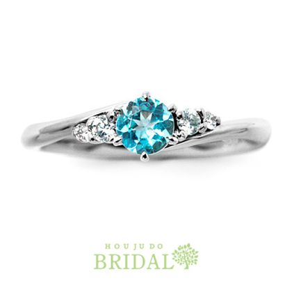 【宝寿堂(ほうじゅどう)】【宝寿堂】アクアマリン プラチナエンゲージリング《HD02215AQ》