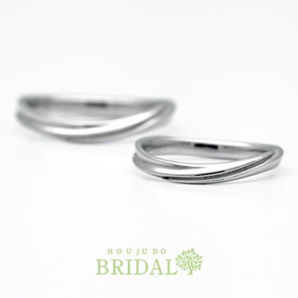 【宝寿堂(ほうじゅどう)】【宝寿堂】繊細なウェーブラインのリング《HM2292l/HM2292s》