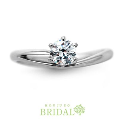 【宝寿堂(ほうじゅどう)】【宝寿堂】華奢で繊細なアームに一粒ダイヤを咲かせて《HE2361》