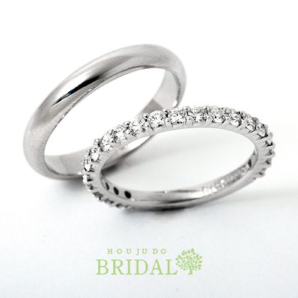 【宝寿堂(ほうじゅどう)】【宝寿堂】馴染み良い丸フォルム＆繊細ハーフエタニティ《KM30/HD2155b》