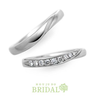 【宝寿堂(ほうじゅどう)】【宝寿堂】柔らかな曲線に沿ったダイヤが華やか《HM564s/HD564s》