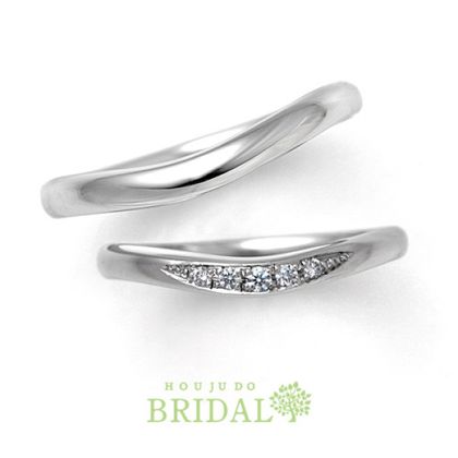 【宝寿堂(ほうじゅどう)】【宝寿堂】柔らかなＶウェーブラインリング《HM2760l/HD2760s》