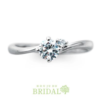 【宝寿堂(ほうじゅどう)】【宝寿堂】傍らに小さく添えたダイヤメレがキュートなエンゲージ《HD2047》