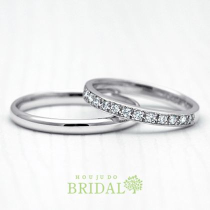 【宝寿堂(ほうじゅどう)】【宝寿堂】丸みシンプル＆半周メレの華やかハーフエタニティ《KM25/KD117》