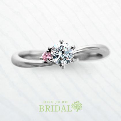 【宝寿堂(ほうじゅどう)】【宝寿堂】細身のアームに淡いピンクダイヤのメレが可憐《HD2205》