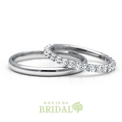 【宝寿堂(ほうじゅどう)】【宝寿堂】馴染み良い丸フォルム＆繊細ハーフエタニティ《KM25/HD2155b》