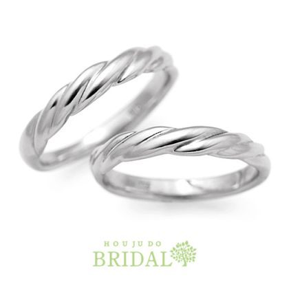 【宝寿堂(ほうじゅどう)】【宝寿堂】ふたりの愛を固く繋ぐロープモチーフのリング《HM263/HM263》