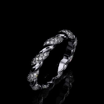 【DIYARTH(ディヤース)】「SPIRALE」《GRUNBERGER JW》美しいメレダイヤのパヴェツイスト