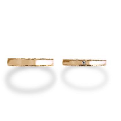 【MIORING(ミオリング)】MIORING  絲 -いと-　側面の和彫り彫刻がさりげなく煌めく鍛造結婚指輪