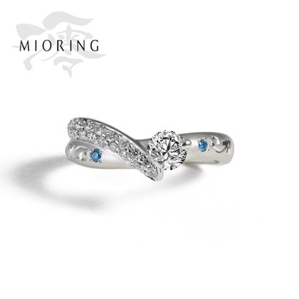 【MIORING(ミオリング)】MIORING きらめく「結び目」をあらわす婚約指輪 三和音-さんわおん-