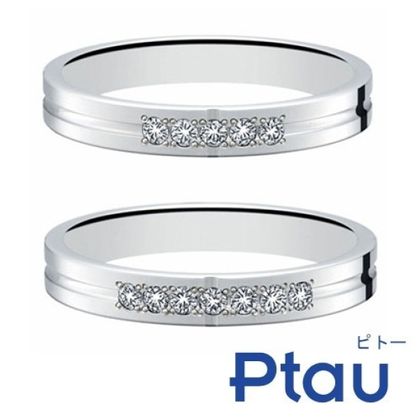 【Ptau(ピトー)】万年筆の技術から誕生した結婚指輪【Ptau】貴金属100％の新素材≪クロスフラット≫