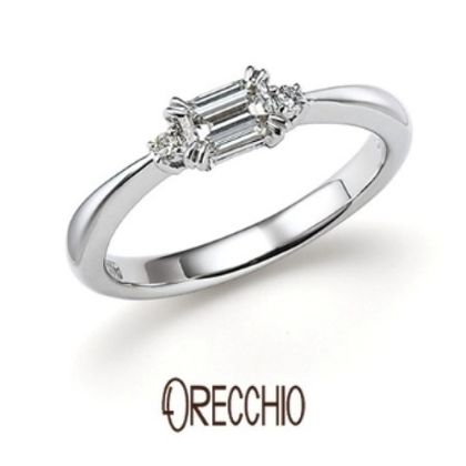 【garden(ガーデン)】＜pipi＞中心に向かって絞られたアームと両サイドのメレダイヤで華やかな婚約指輪