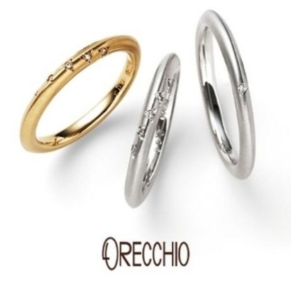 【garden(ガーデン)】＜pipi＞　流れ星のようにセッティングされたダイヤがキュートな結婚指輪