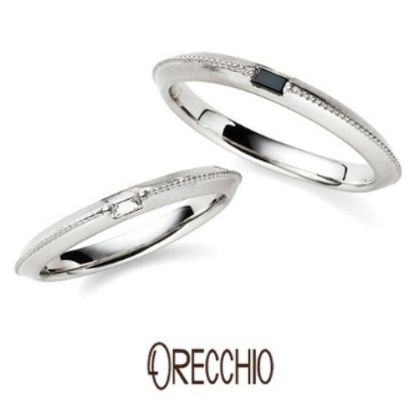 【garden(ガーデン)】＜safari＞センターのミル打ちラインがシャープでスタイリッシュな結婚指輪