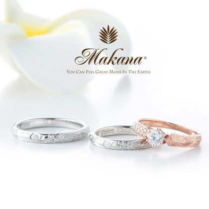 【Makana(マカナ)】バレルタイプ(プリンセスデザイン)/エンゲージリング（ME-3）