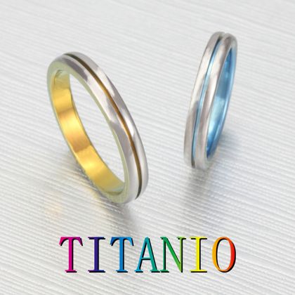 【CUORITA BRIDAL RING(クオリタ)】チタングラデーションの甲丸リング【千葉県柏のセレクトショップ】