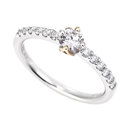 【Gran‐D(グランディー)】【エレガント】【イニシャル】《星の砂》Mimosa★ミモザ★（南十字星の恒星）Pt950/K18YG