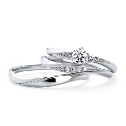 【Gran‐D(グランディー)】【定番】【上品】《いい夫婦》ダイヤモンド込/高品質・低価格 Set Ring No.3 [優（ゆう）]