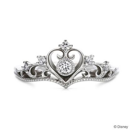 【hirai art gallery(ヒライアートギャラリー)】[Disney] プリンセスティアラ ハート/エンゲージリング