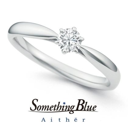 【hirai art gallery(ヒライアートギャラリー)】シンプルなひとつ石エンゲージリングは永遠の王道デザイン。【サムシングブルーアイテール】