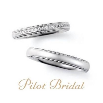 【hirai art gallery(ヒライアートギャラリー)】高純度プラチナ999を使用した高精度のミル打ちデザイン【パイロットブライダル】