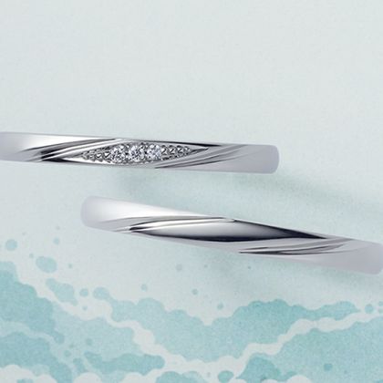 【LOVEST(ラヴェスト)】［Brise de mer］ブリーズドゥメール 3石ストレートライン