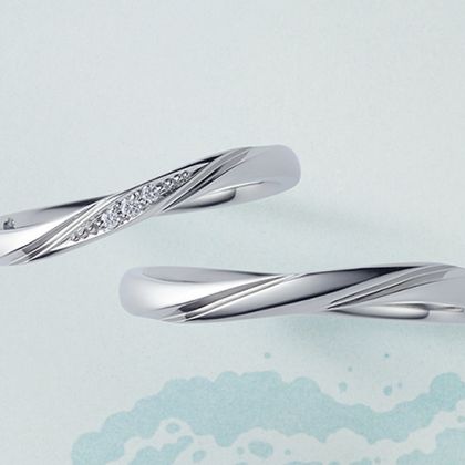 【LOVEST(ラヴェスト)】［Brise de mer］ブリーズドゥメール ３石ウェーブ