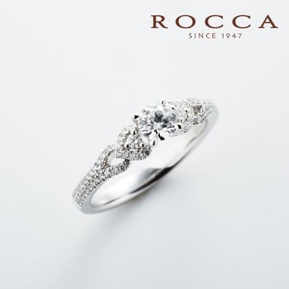 【ROCCA(ロッカ)】【ROCCA】繊細なパヴェセッティング！さりげないハートが可愛いエンゲージリング R45