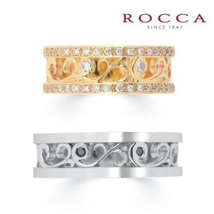 【ROCCA(ロッカ)】【ROCCA】唐草模様の透かしがおしゃれ！カジュアルマリッジリング DM-1D/1L