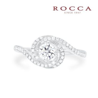 【ROCCA(ロッカ)】【ROCCA】流れるようなラインが綺麗！華やかなエンゲージリング TDR00961