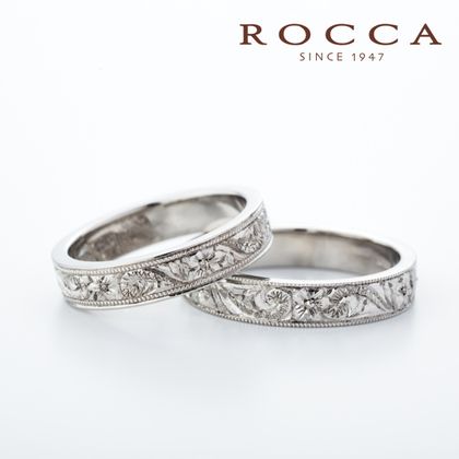 【ROCCA(ロッカ)】【ROCCA】好きな彫り模様に変更可能！ハワイアンマリッジリング HA-3S/3