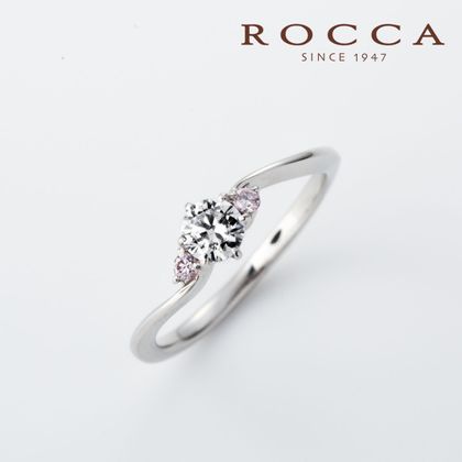 【ROCCA(ロッカ)】【ROCCA】サイドのピンクダイヤが可愛い！シンプルエンゲージリング SW-14R