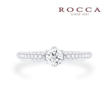 【ROCCA(ロッカ)】【ROCCA】パヴェをあしらったアームがおしゃれ！クールなエンゲージリング TDR02014