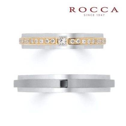 【ROCCA(ロッカ)】【ROCCA】幅広でも着けごこち◎！コンビのマリッジリング DI-7D/7L