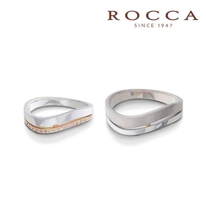 【ROCCA(ロッカ)】【ROCCA】スタイリッシュなS字が珍しい！個性的なマリッジリング DI-11D/11L