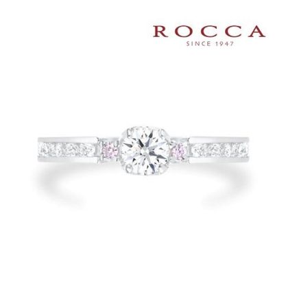 【ROCCA(ロッカ)】【ROCCA】さりげないピンクダイヤが可愛い！シンプルエンゲージリング MK-4R