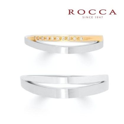 【ROCCA(ロッカ)】【ROCCA】スタイリッシュなS字が珍しい！個性的なマリッジリング DI-10D/10L