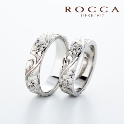 【ROCCA(ロッカ)】【ROCCA】好きな彫り模様に変更可能！ハワイアンマリッジリング HA-4