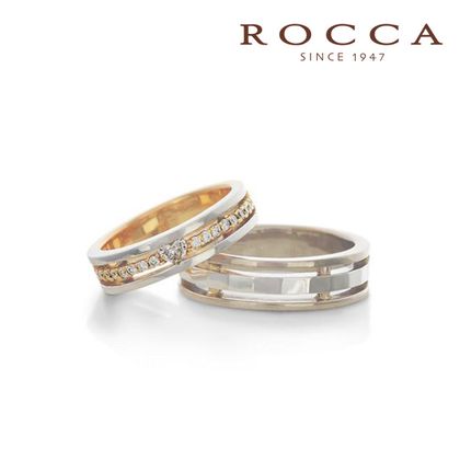 【ROCCA(ロッカ)】【ROCCA】幅広でも着け心地◎！コンビのマリッジリング SN-2S/2L
