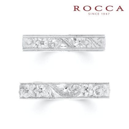 【ROCCA(ロッカ)】【ROCCA】好きな彫り模様に変更可能！ハワイアンマリッジリング HA-3S/3